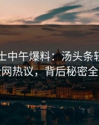 业内人士中午爆料：汤头条轻量版引发全网热议，背后秘密全揭秘