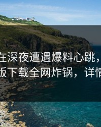 圈内人在深夜遭遇爆料心跳，汤头条轻量版下载全网炸锅，详情深扒